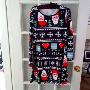 Festive Christmas Dress or Tunic Sz S EUC